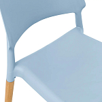 Пластиковый стул на ножках из массива бука Ferret Blue варинант исполнения - 4 | Loft Concept в Уфе