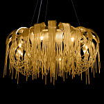 Люстра круглая подвесная с металлическими дугами и длинными цепочками 80 см Atlantis Chain варинант исполнения - 16 | Loft Concept в Уфе