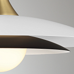 Подвесной светильник с плафоном в форме плоского купола и белой шарообразной лампой Eurofase варинант исполнения - 10 | Loft Concept в Уфе