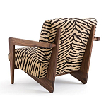 Кресло с обивкой из шенилла с тигровым принтом Tiger Chair варинант исполнения - 3 | Loft Concept в Уфе