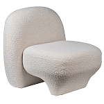 Кресло без подлокотников с обивкой из белой ткани букле Pacification варинант исполнения - 1 | Loft Concept в Уфе