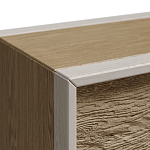 ТВ тумба 2 двери и 2 ящика с подсветкой на рельефном фасаде Warm Industrial варинант исполнения - 7 | Loft Concept в Уфе