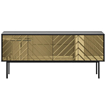 Длинная тумба с зеркальным декором Serena варинант исполнения - 10 | Loft Concept в Уфе