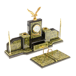 Настольный письменный набор из змеевика  и бронзы с декором в виде орла в подарочной упаковке Successful Leader варинант исполнения - 2 | Loft Concept в Уфе