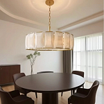 Люстра круглая Д80 см с абажуром из прямоугольных панелей Calling to Shine варинант исполнения - 2 | Loft Concept в Уфе