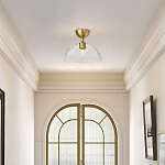 Потолочный светильник с широким полусферическим плафоном из прозрачного стекла Alora Mood варинант исполнения - 7 | Loft Concept в Уфе