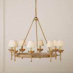 Люстра из кованого железа с отделкой плетеной веревкой и сусальным золотом Parisian Style варинант исполнения - 4 | Loft Concept в Уфе