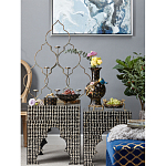 Блюдо черного цвета из фрафора на бронзовых ножках Eden Garden porcelain and bronze варинант исполнения - 6 | Loft Concept в Уфе