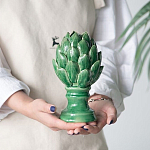 Статуэтка в виде артишока из зелёной керамики с глянцевыми лепестками Artichoke Decor  варинант исполнения - 4 | Loft Concept в Уфе