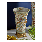 Ваза из фарфора на бронзовом основании Turquoise Blooming Garden варинант исполнения - 5 | Loft Concept в Уфе