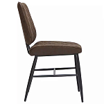 Стул с темно-коричневой обивкой из экокожи Benderson варинант исполнения - 2 | Loft Concept в Уфе