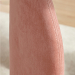 Обеденный стол со стеклянной столешницей и розовыми ножками с тканевой обивкой Wrigley варинант исполнения - 2 | Loft Concept в Уфе