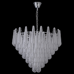 Люстра с подвесками из рифленного стекла в форме капель Textured Glass Chandelier варинант исполнения - 6 | Loft Concept в Уфе