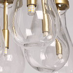 Люстра с 7-ю прозрачными плафонами из стекла в форме капли Lucid Rain  варинант исполнения - 10 | Loft Concept в Уфе