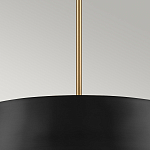 Подвесной светильник с конусовидным металлическим абажуром черного цвета Kichler варинант исполнения - 14 | Loft Concept в Уфе