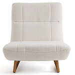 Кресло с обивкой букле Lino White  Boucle Armchair варинант исполнения - 2 | Loft Concept в Уфе
