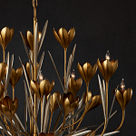 Люстра золотого цвета в виде цветков крокуса Hanging Flowers варинант исполнения - 2 | Loft Concept в Уфе
