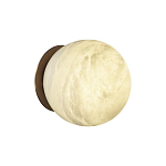 Настенно-потолочный светильник с плафоном в форме шара из алебастра Cryptocrystalline Stone варинант исполнения - 1 | Loft Concept в Уфе