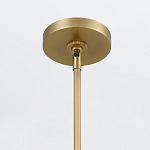 Подвесной светильник линейный латунного цвета в кожаном коричневом чехле и декоративными ремешками Alora варинант исполнения - 5 | Loft Concept в Уфе