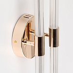 Бра с круглым основанием золотого цвета и двумя вертикальными плафонами Hex Scaffold варинант исполнения - 4 | Loft Concept в Уфе