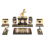 Настольный письменный набор из яшмы и долерита с декором в виде коня Manager Organizer варинант исполнения - 1 | Loft Concept в Уфе