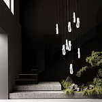 Подвесной светильник белого цвета с изогнутым плафоном Flow Loop варинант исполнения - 7 | Loft Concept в Уфе