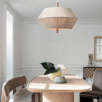 Люстра из дуба с веревчатым абажуром Rope Oak Chandelier варинант исполнения - 4 | Loft Concept в Уфе