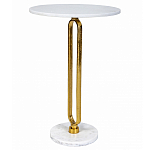 Кофейный столик с белой мраморной столешницей Clipper варинант исполнения - 1 | Loft Concept в Уфе