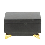 Шкатулка из натурального камня змеевик чёрного цвета Stone Casket варинант исполнения - 3 | Loft Concept в Уфе