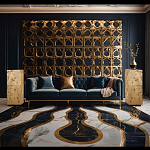 Торшер прямоугольный из натурального камня Calcite Geometry варинант исполнения - 11 | Loft Concept в Уфе