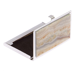 Визитница карманная металлическая с накладкой из натурального камня Агат Stone Business Card Holders  варинант исполнения - 3 | Loft Concept в Уфе