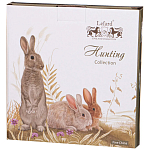 Тарелка закусочная из фарфора с изображением зайцев Hunting Porcelain Collection варинант исполнения - 2 | Loft Concept в Уфе