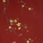 Обои ручная роспись Cherry Tree Special Colourway on Scarlet Lady dyed silk варинант исполнения - 2 | Loft Concept в Уфе