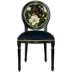 Стул чёрный из натурального бука с изображением птица в саду Blooming Red Birds варинант исполнения - 1 | Loft Concept в Уфе