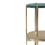 Консоль овальной формы золотая с полкой для хранения Craig варинант исполнения - 2 | Loft Concept в Уфе