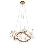 Люстра подвесная с прозрачными стеклянными птичками на ветвях Диаметр 80 см Serip Voa варинант исполнения - 4 | Loft Concept в Уфе