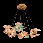 Люстра круглая на золотом каркасе с цветочным декором Miscellaneous herbs варинант исполнения - 3 | Loft Concept в Уфе