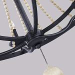 Люстра с 6-ю лампами и кремовыми деревянными бусинами Feiss варинант исполнения - 5 | Loft Concept в Уфе