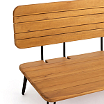 Двухместный диван из акации без подлоконтиков Amra варинант исполнения - 7 | Loft Concept в Уфе