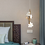 Люстра с белыми цветами на ветвистом каркасе Lure by PELLE варинант исполнения - 2 | Loft Concept в Уфе