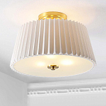 Потолочный светильник с белым плиссированным абажуром Ganglion варинант исполнения - 4 | Loft Concept в Уфе