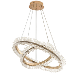 Люстра два кольца с хрустальным декором Rowan Crystal Ring Horizontal Gold Chandelier варинант исполнения - 2 | Loft Concept в Уфе