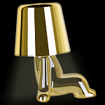 Настольная лампа фигурная цвета золото с гладким абажуром Высота 16 см Sophia варинант исполнения - 5 | Loft Concept в Уфе