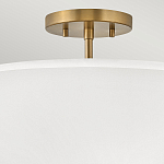 Потолочный светильник с двухслойным белым текстильным абажуром Hinkley варинант исполнения - 16 | Loft Concept в Уфе