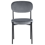 Стул с круглым сиденьем на металлическом основании ALFIE CHAIR Grey варинант исполнения - 2 | Loft Concept в Уфе
