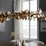 Линейная люстра Brass Eucalyptus Branches Lighting Chandelier варинант исполнения - 4 | Loft Concept в Уфе