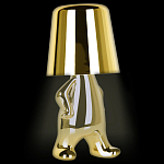 Настольная лампа фигурная золотого цвета с гладким абажуром Высота 19 см Sophia варинант исполнения - 3 | Loft Concept в Уфе