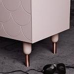 Дизайнерский комод розовый с фактурным фасадом Tiles варинант исполнения - 3 | Loft Concept в Уфе