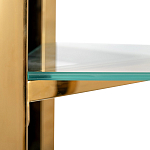 Стеллаж золото с прозрачными стеклянными полками Safekeeping варинант исполнения - 2 | Loft Concept в Уфе