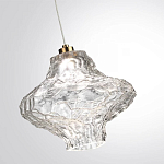 Подвесной светильник с плафоном из фактурного прозрачного стекла Light Ensemble варинант исполнения - 5 | Loft Concept в Уфе